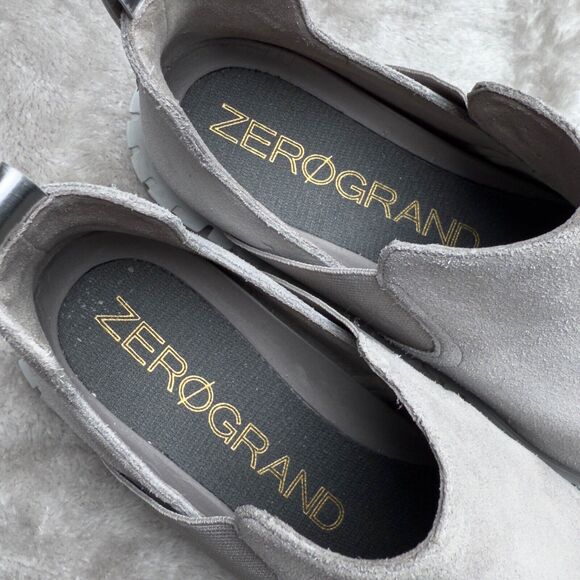 Cole Haan ZeroGrand Gray Suede Slip on Shoes Sneakers Ankle Boots Womens Size 7 - Picture 12 of 16